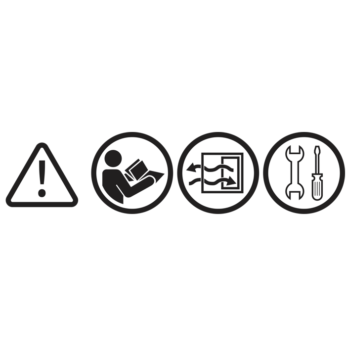 Attention! Install per regulations and use in a ventilated room; consult instructions