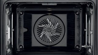 The clean interior of an Electrolux oven
