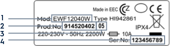 How do I find my model code / product number (PNC)?